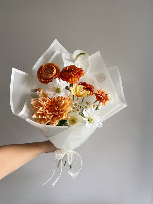 Pops of Orange Silk Bouquet