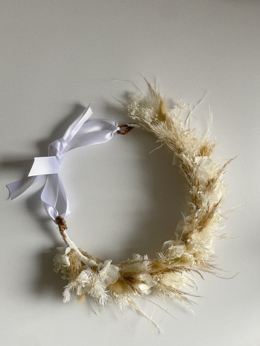 Whimsical Neutral Flower Crown - Blooming Sanzi